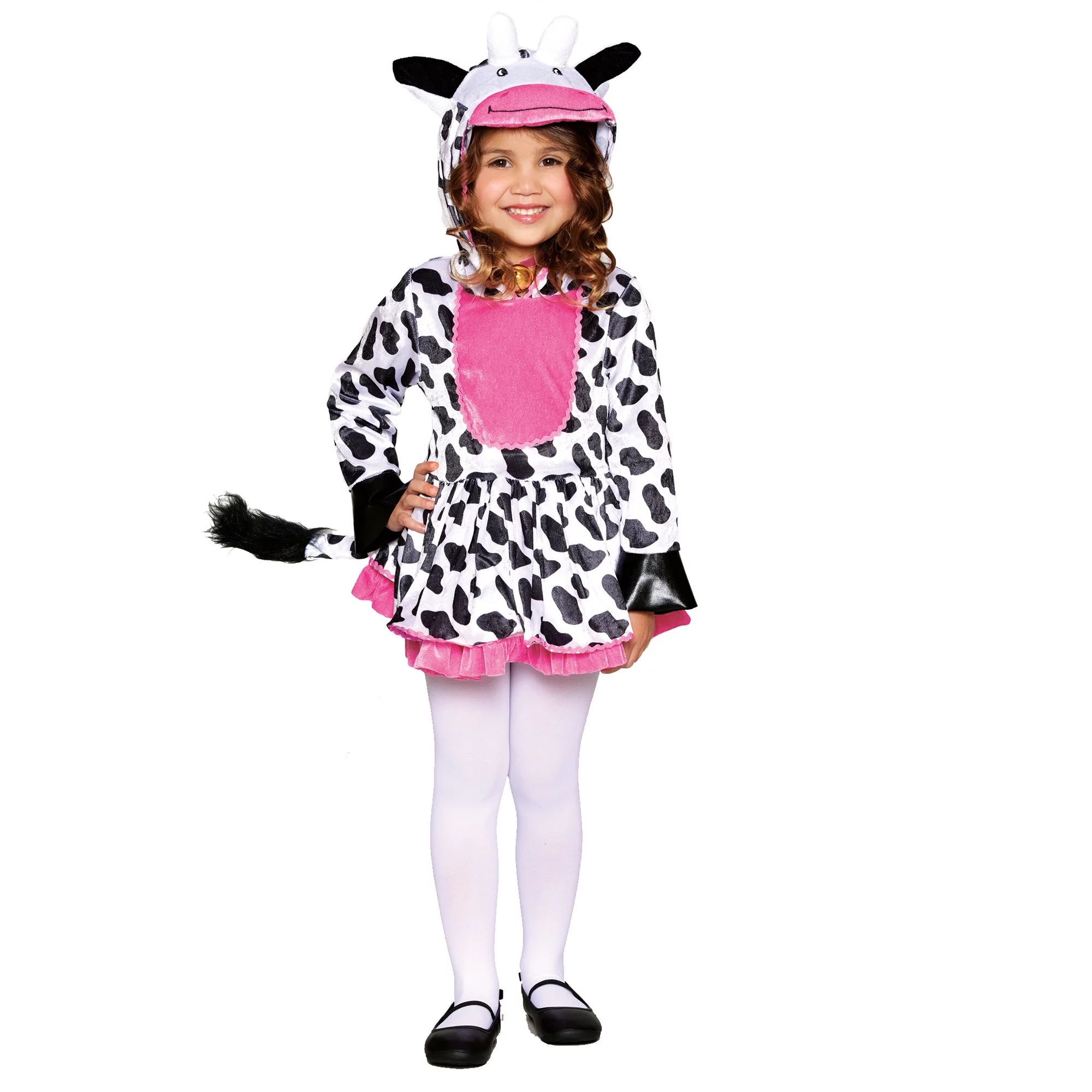 Halloween Toddler Girls Mini Moo Cow Costume, Way To Celebrate, Size 3T-4T | Walmart (US)