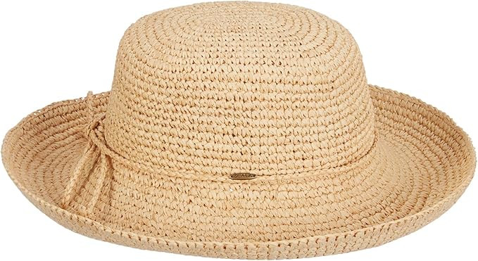 Scala Women's Crocheted Packable Raffia Hat | Amazon (US)