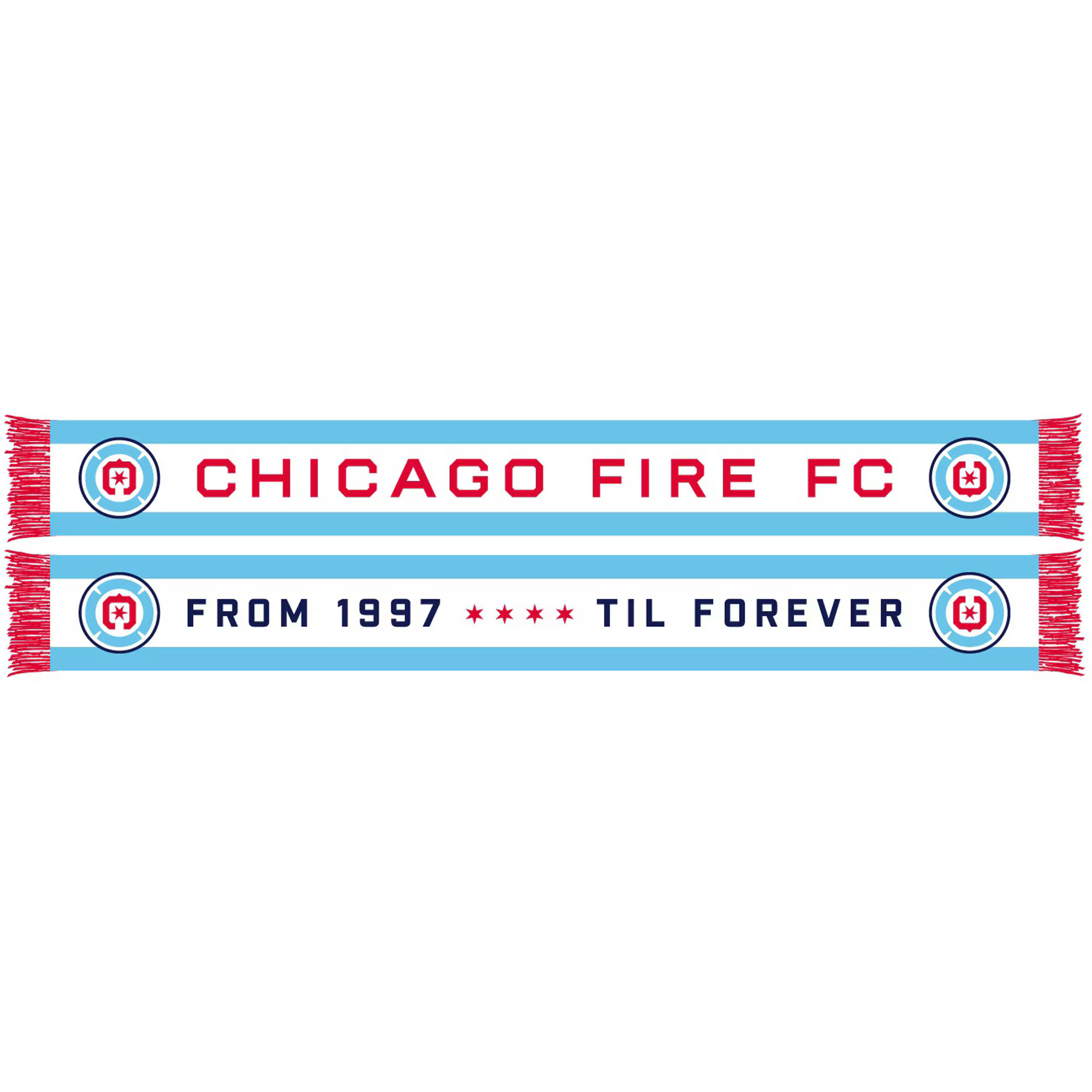 Chicago Fire Light Blue From 1997 Til Forever HD Knit Scarf | MLS Store