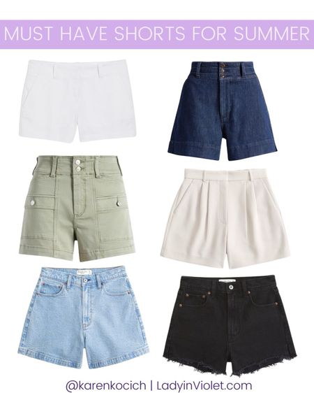 Must have Shorts for summer / summer outfits / vacation outfit / denim shorts / white shorts / tailored shorts / green shorts / black jean shortss

#LTKStyleTip #LTKFindsUnder100 #LTKSeasonal