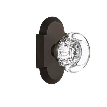Nostalgic Warehouse Round Clear Crystal Door Knob with Cottage Plate | Walmart (US)