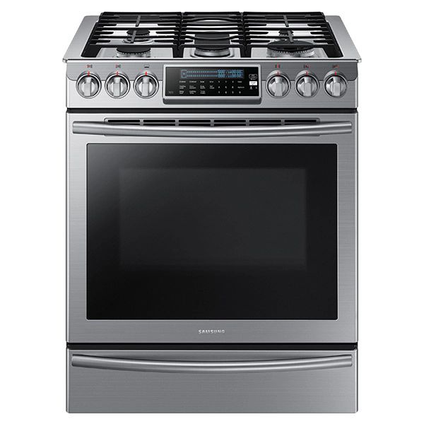 5.8 cu. ft. Slide-In Gas Range with True Convection in Stainless Steel Range - NX58H9500WS/AA | S... | Samsung