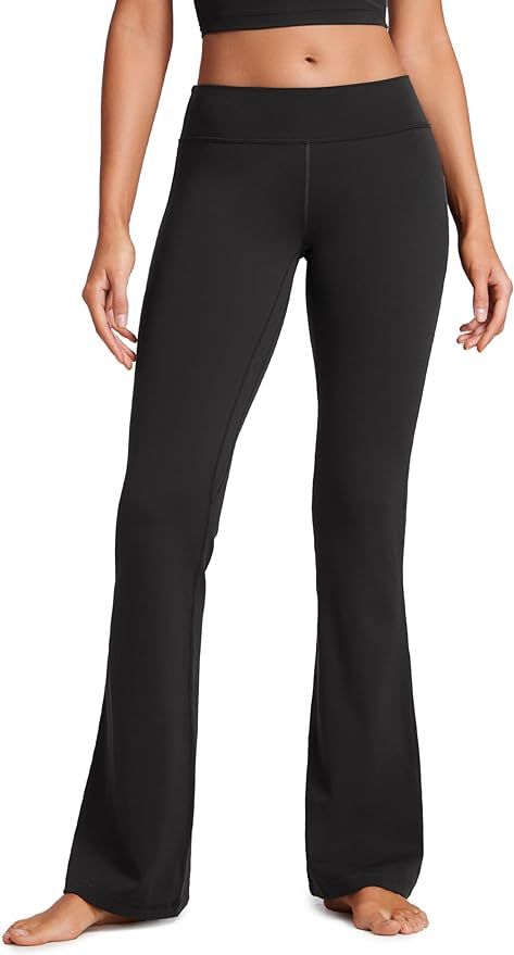 CRZ YOGA Womens Butterluxe Low Rise Flare Leggings 32" - Bootcut Yoga Pants with Pockets Wide Leg... | Amazon (US)