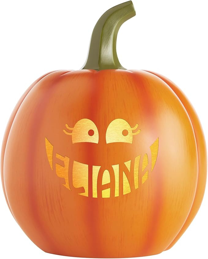 Let's Make Memories Personalized Jack o Lantern Pumpkin - Light Up Pumpkin Decor Outdoor - Hallow... | Amazon (US)