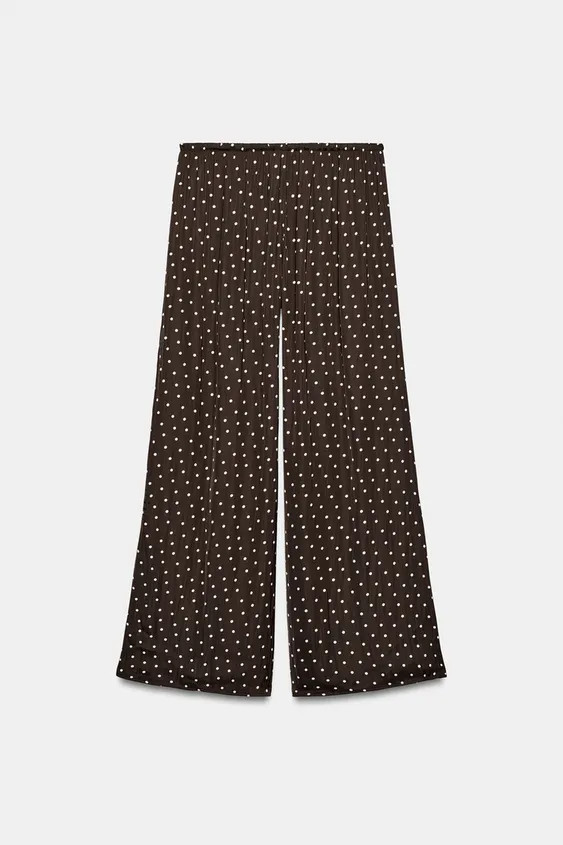 Mid-waist trousers with an adjustable drawstring waist. Very wide-leg fit. | Zara UK