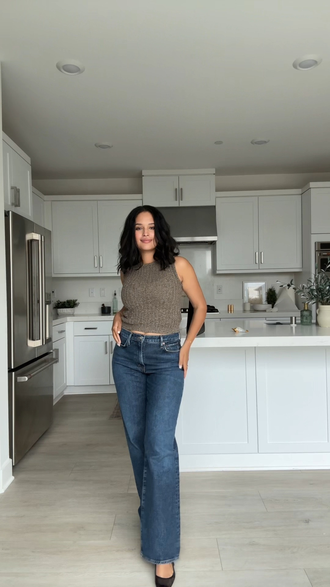 a casual date night that made me feel cute…knit tank with a straight leg jean from Agolde that i am OBSESSED with right now 🖤

#LTKStyleTip #LTKVideo #LTKShoeCrush