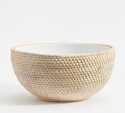 Tava Handwoven Rattan Serving Bowl | Pottery Barn (US)