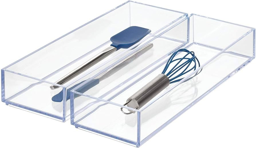 iDesign Clarity Drawer, Kitchen and Bathroom Organization Silverware, Spatulas, Gadgets, Large-Se... | Amazon (US)