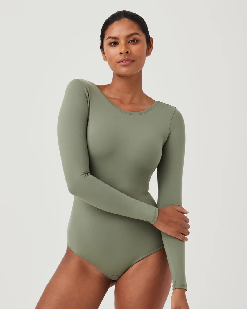 Suit Yourself Long Sleeve Scoop Neck Bodysuit | Spanx