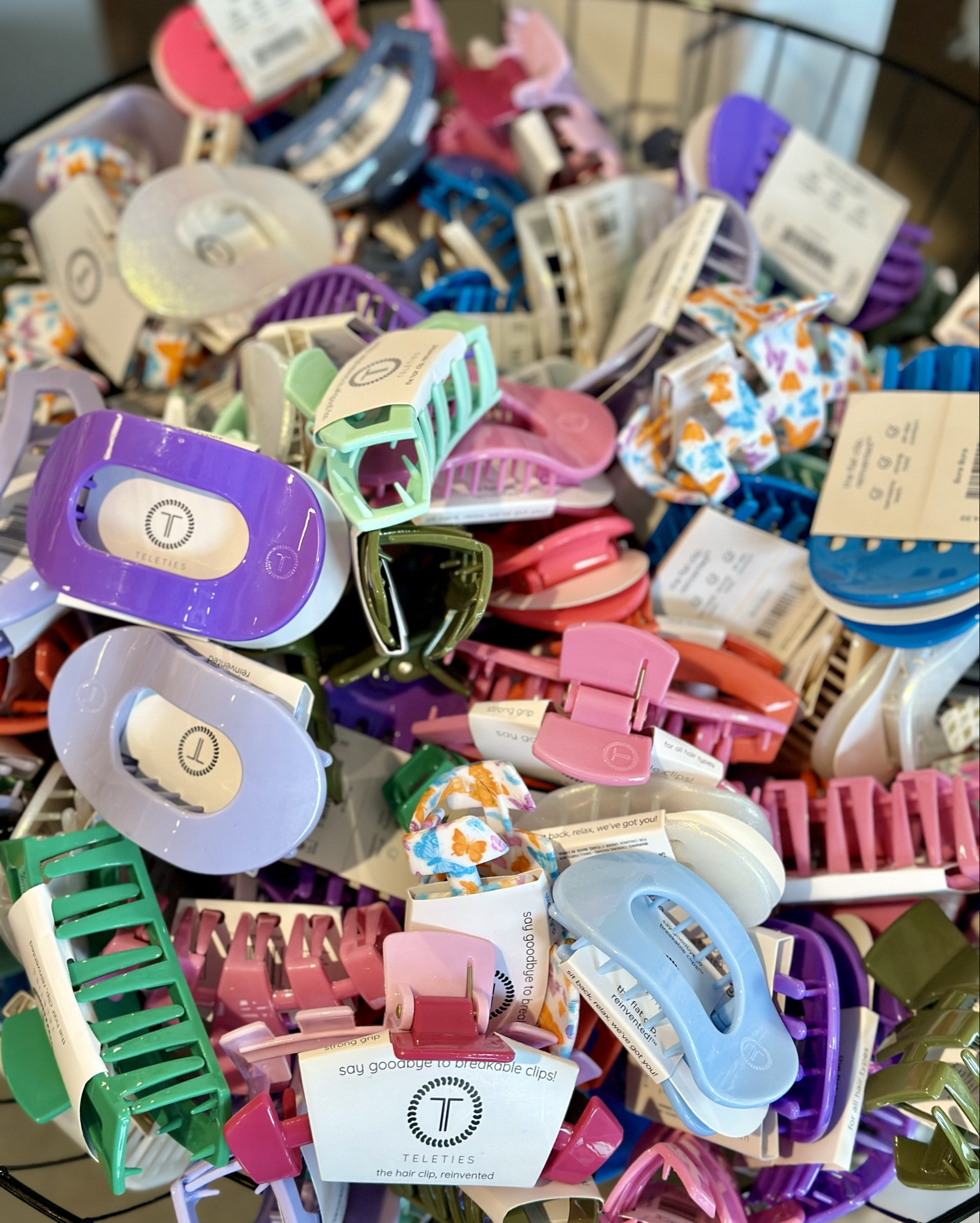 If scrunchies aren’t your thing, Teleties has these fun colorful hair clips in all sizes!!!! I love the bright colors! These will be perfect for summer or lake hair☀️ #lakehair #summerhair #teleties #hairclip 

#LTKGiftGuide #LTKfamily #LTKActive