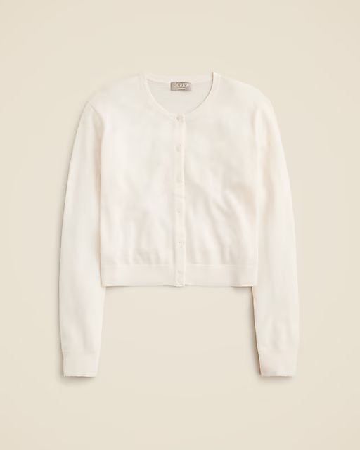 Featherweight cashmere shrunken cardigan sweater | J. Crew US