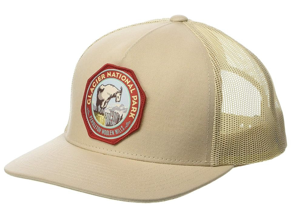 Pendleton National Park Trucker Men's Hat Baseball Caps Natural/Glacier, Cotton/Mesh/Polyester | Zappos