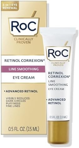 RoC Retinol Correxion Under Eye Cream for Dark Circles & Puffiness, Daily Wrinkle Cream, Anti Agi... | Amazon (US)