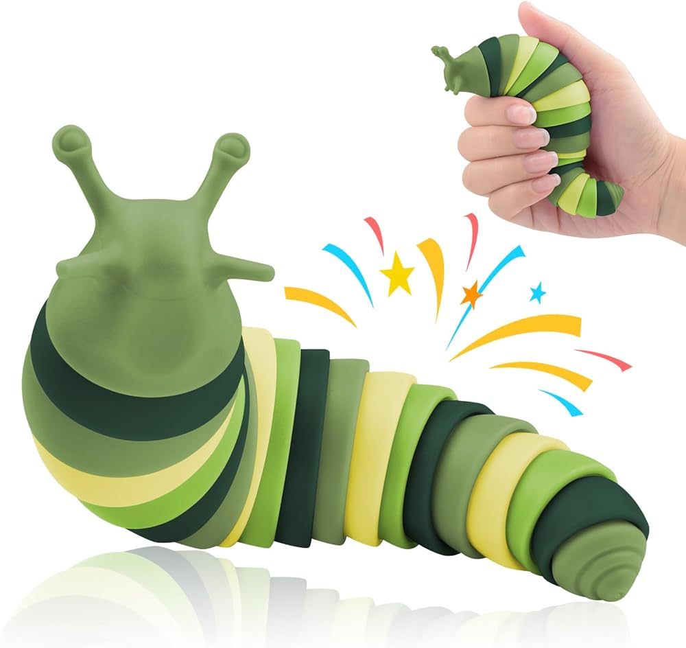 Cevioce Sensory Slug Fidget Toys,Mini Fidget Slug Toys for Adults & Kids Party Favors,1Pc Cute Au... | Amazon (US)