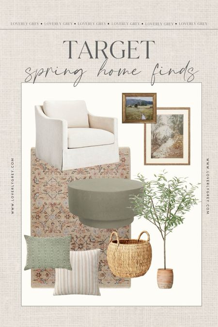 Loverly Grey spring home finds. I love this arm chair and faux olive tree for a neutral living room look. #ad #TargetPartner #Target @target @targetstyle @shop.ltk #liketkit

#LTKSeasonal #LTKhome #LTKstyletip