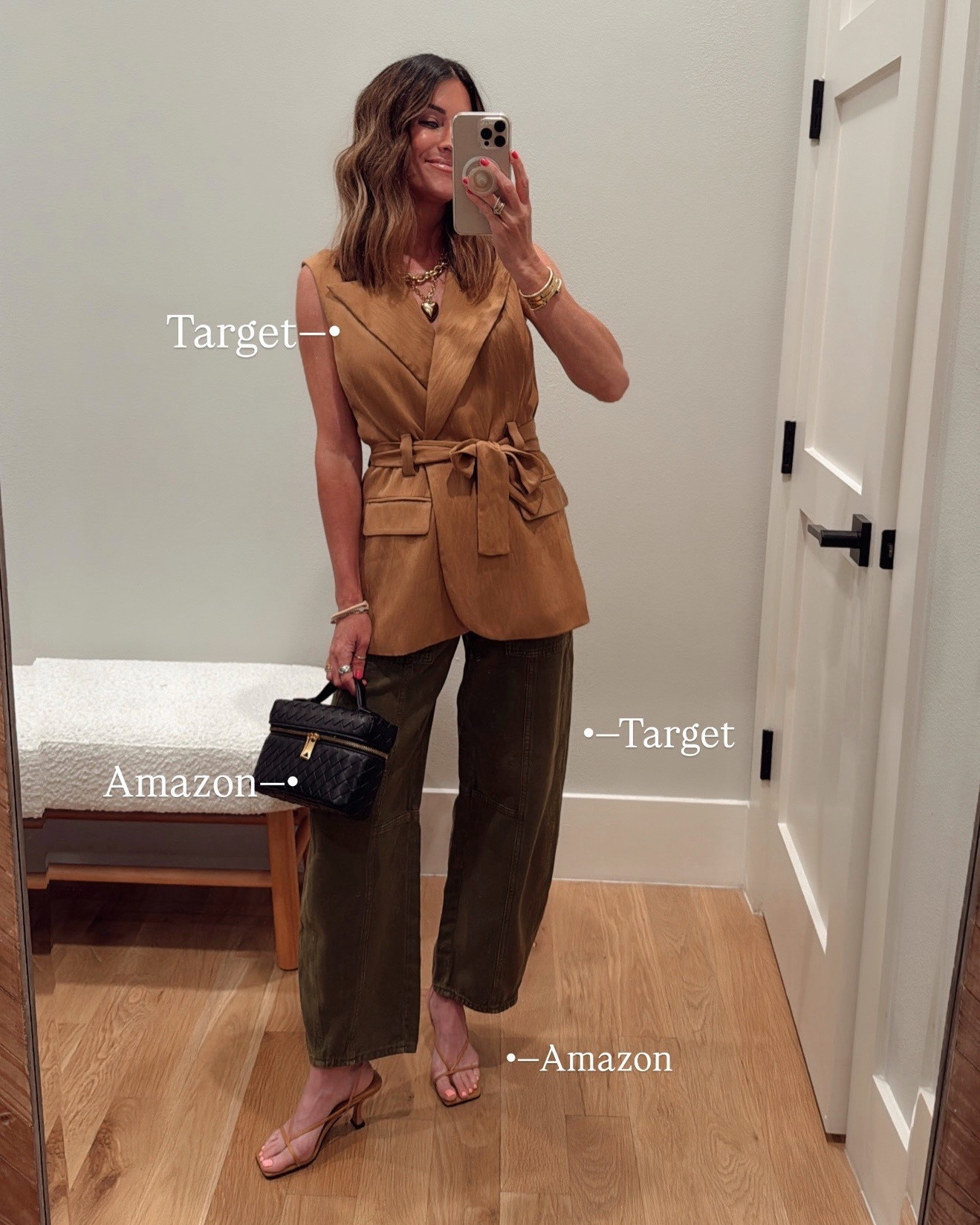 Wearing an xs in this target top! It runs slightly big so if in between, you could go down. 

#LTKFindsUnder100 #LTKFindsUnder50 #LTKStyleTip