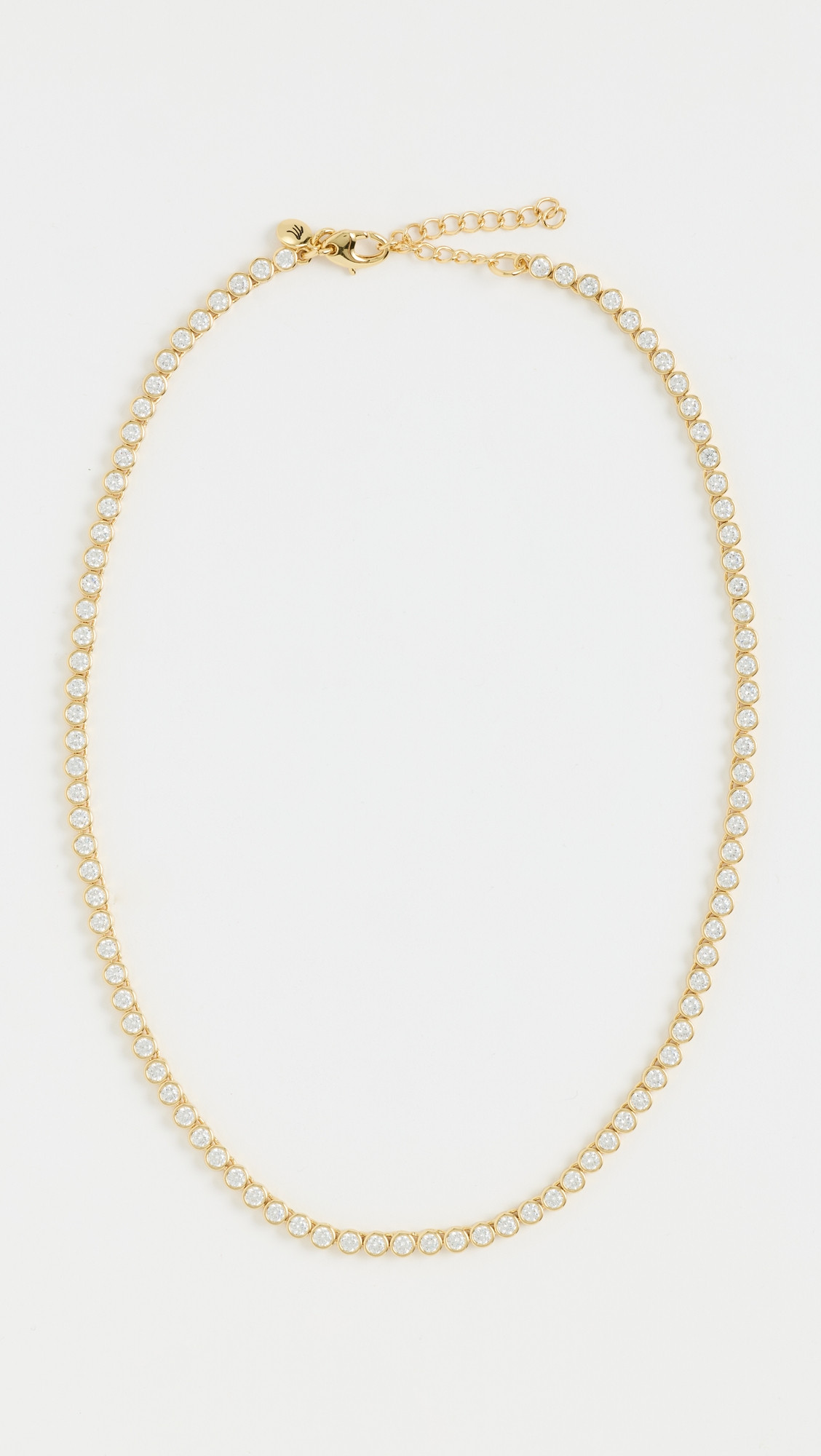 Madewell The Tennis Collection Bezel Set Crystal Necklace Polished Silver One Size | Shopbop