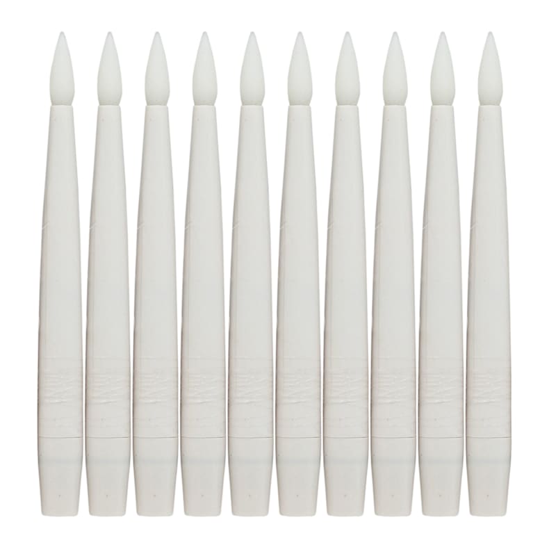 10-Pack Ivory Hanging Floating Taper Candles with Remote, 7" | At Home