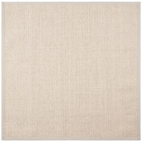 SAFAVIEH Natural Fiber Margret Sisal/ Wool Rug - 6' x 6' Square - Light Grey | Bed Bath & Beyond