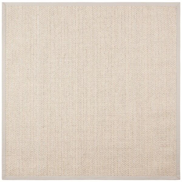 SAFAVIEH Natural Fiber Margret Sisal/ Wool Rug - 6' x 6' Square - Light Grey | Bed Bath & Beyond