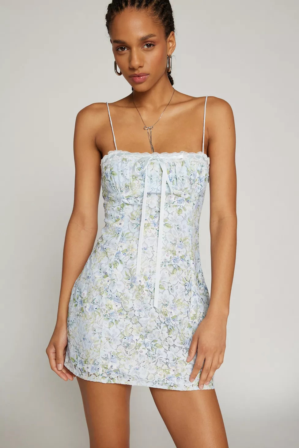 For Love & Lemons Claire Floral Mini Dress | Urban Outfitters (US and RoW)