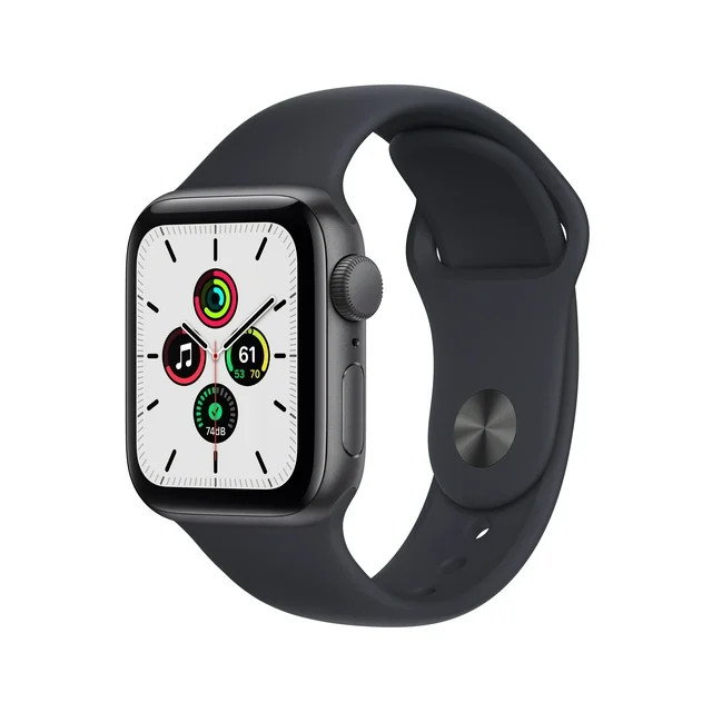Apple Watch SE (1st Gen) GPS, 40mm Space Gray Aluminum Case with Midnight Sport Band - Regular | Walmart (US)