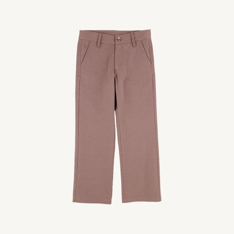 Prep School Pants - Gray Bay Brown with Keeneland Khaki Stork | The Beaufort Bonnet Company