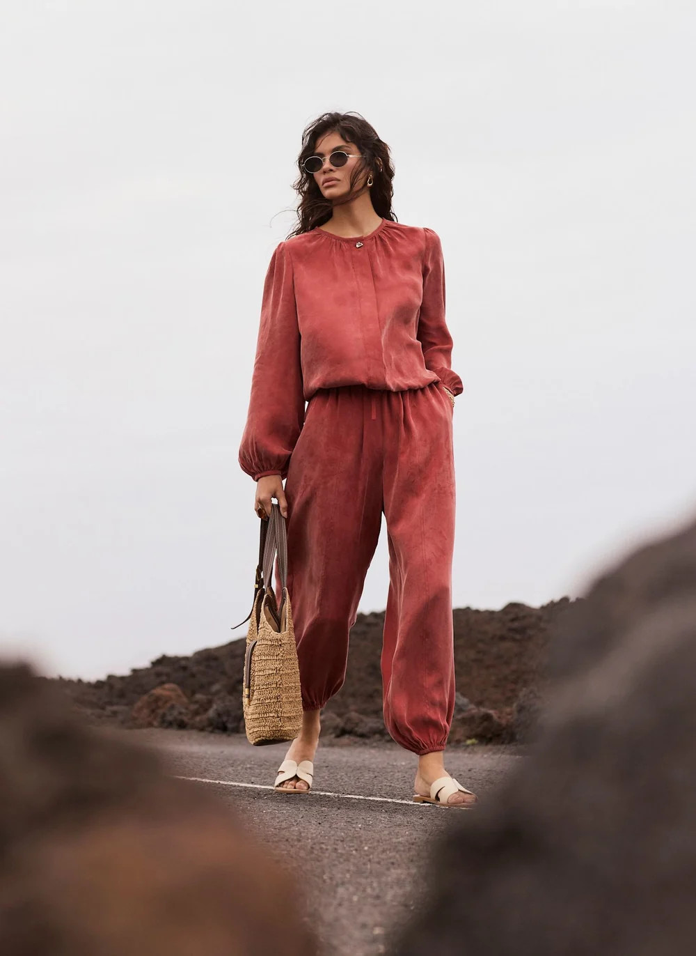 Rust Red Balloon Trousers | Mint Velvet