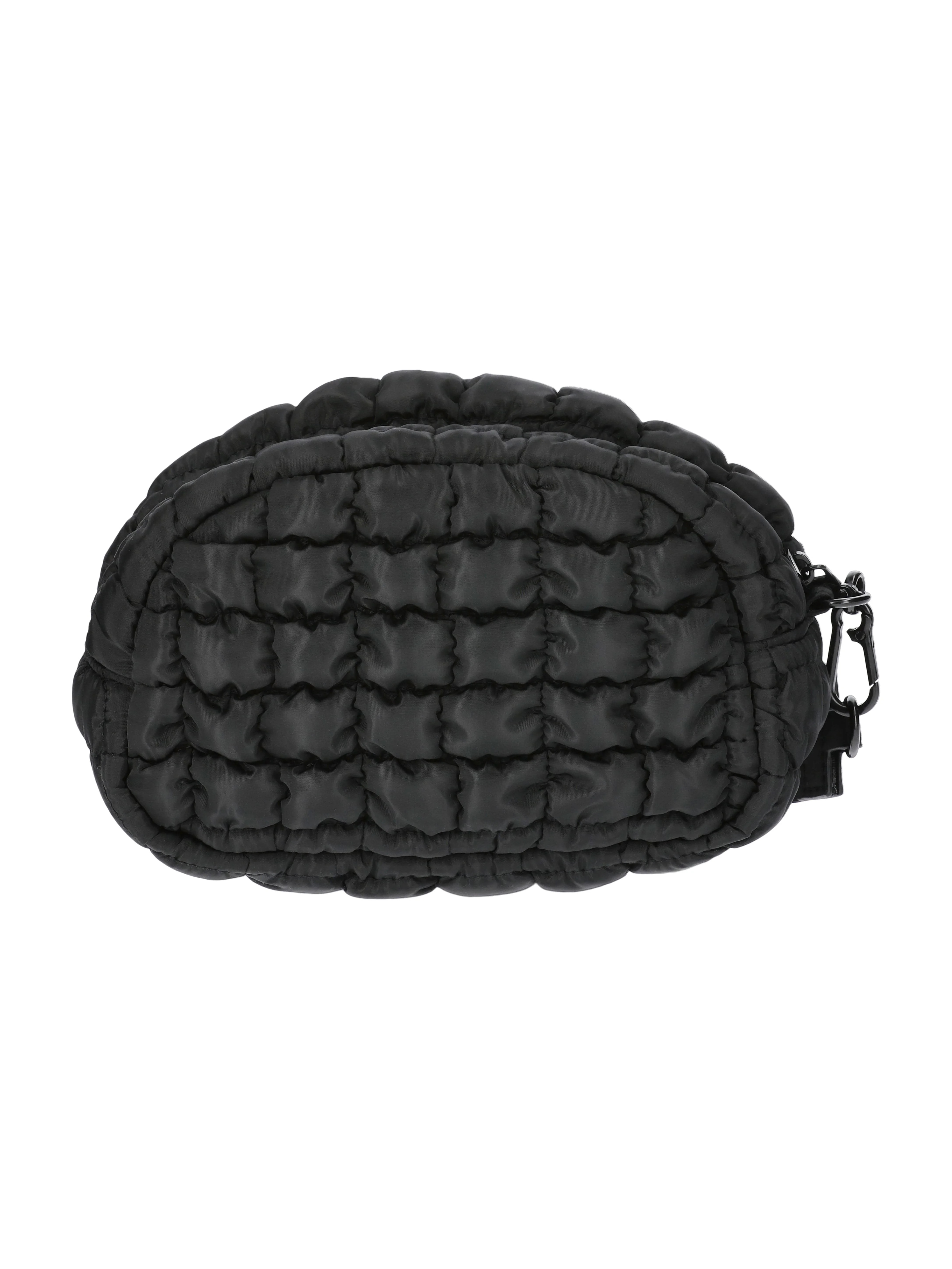 No Boundaries Women's Quilted Pouch Bag Charm, Black, | Walmart (US)