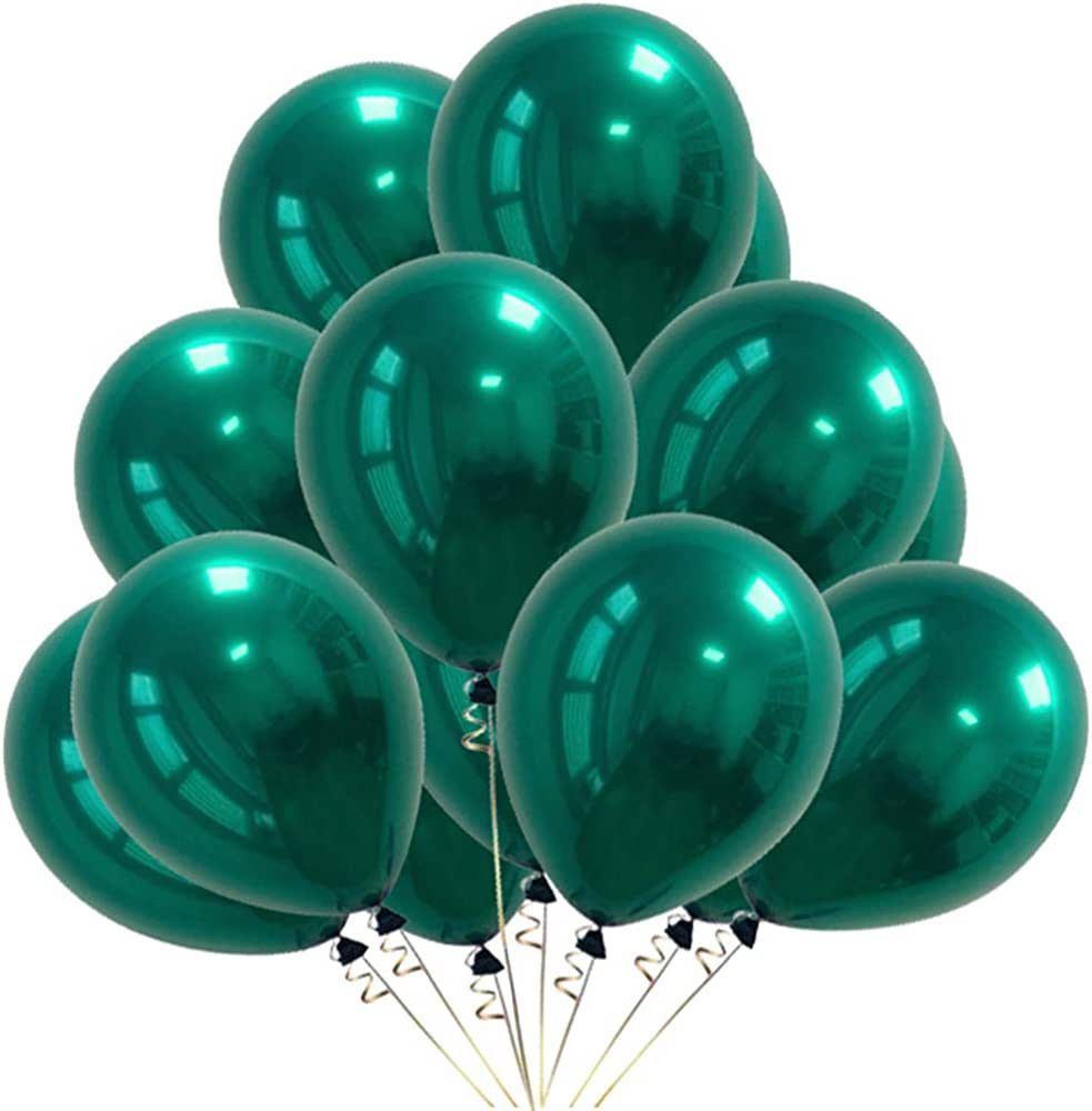 Chrome Emerald Green Balloons Dark Green Balloons 50PCS 10 Inch Double-Layered Emerald Green Ball... | Amazon (US)