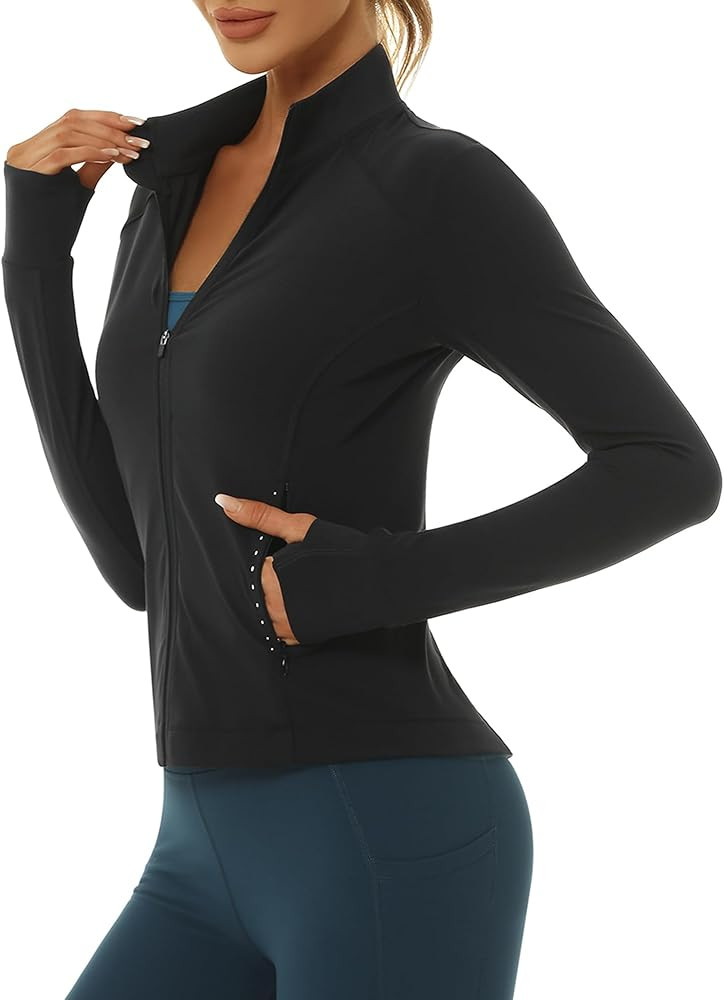 Stelle Women's Zip Up Jackets Lightweight Athletic Running Jacket Workout Slim Fit Yoga Track Clo... | Amazon (US)