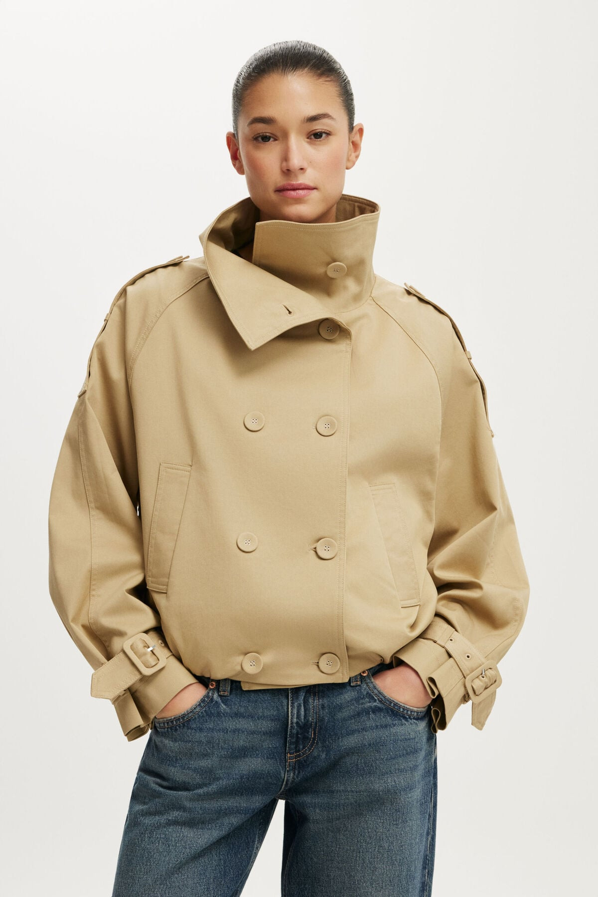Porter Cropped Trench | Cotton On (US)