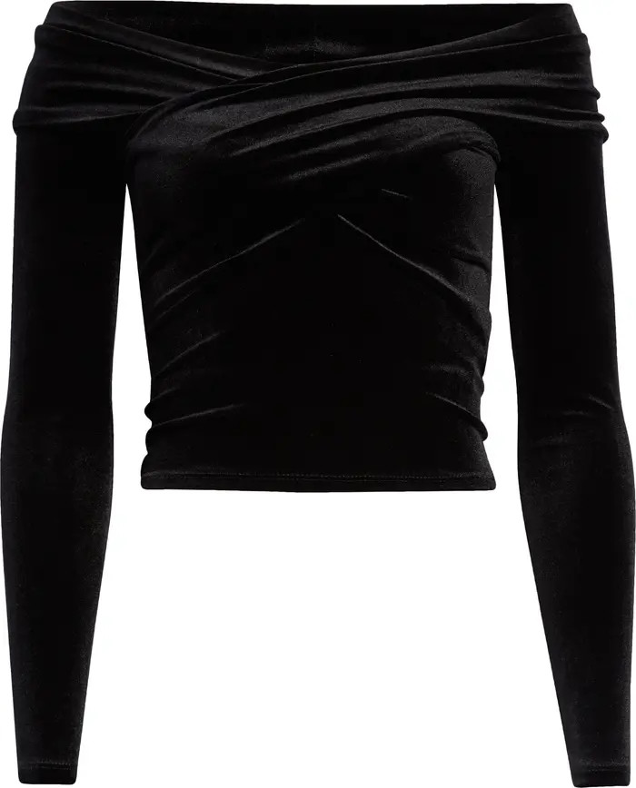 Delta Off the Shoulder Velvet Top | Nordstrom
