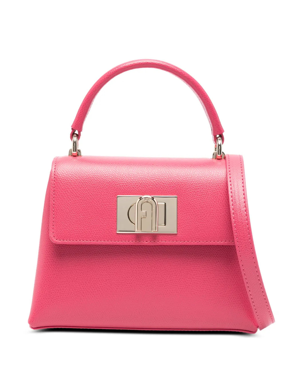 Furla 1927 top-handle lock detail mini bag - Pink | Farfetch Global
