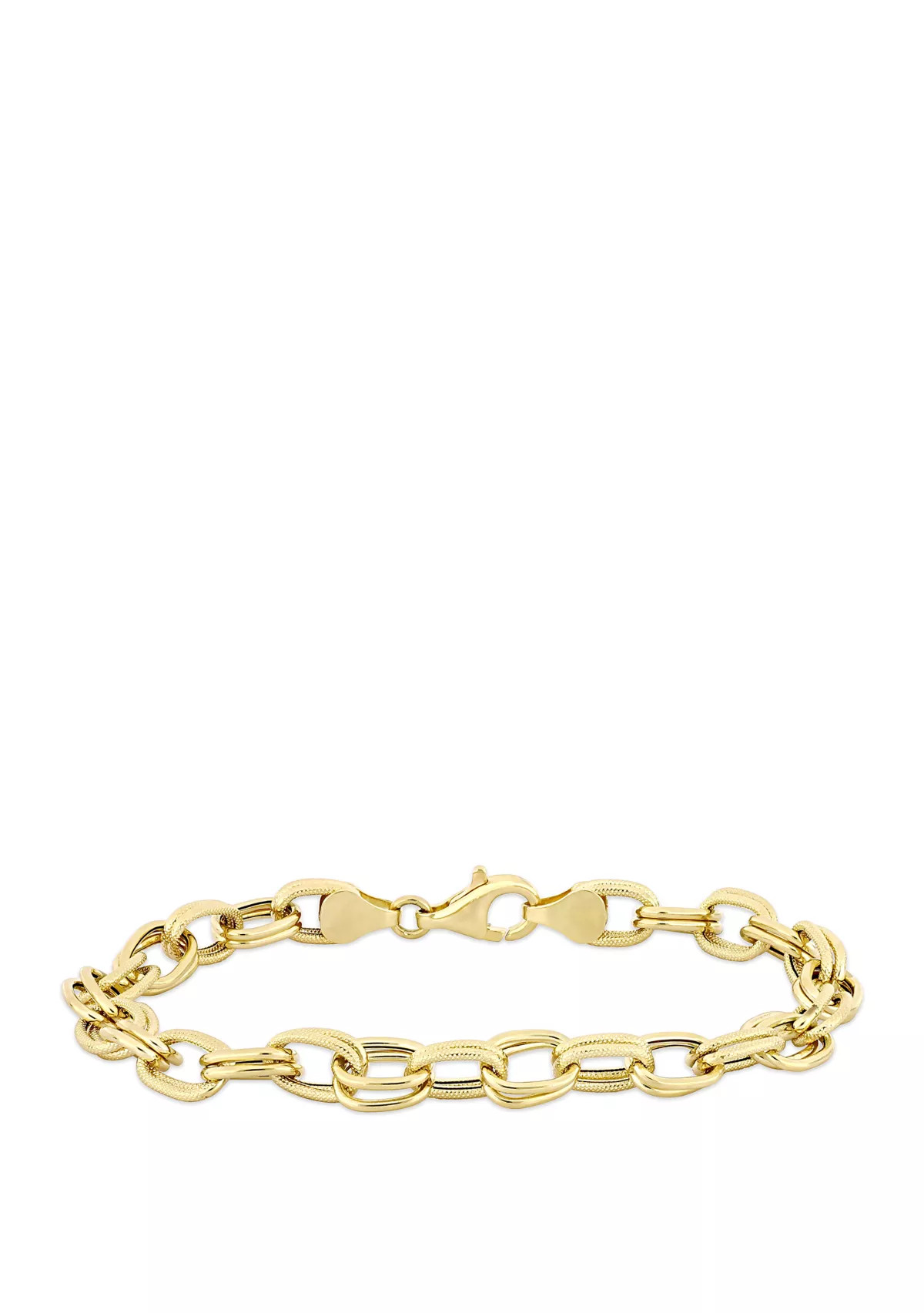 Oval Link Bracelet in 14K Yellow Gold | Belk