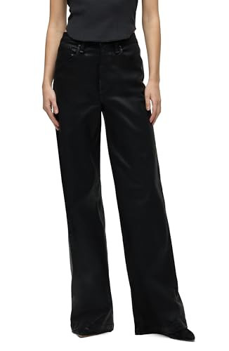 Hudson Women's Jodie Wide Leg, Coated Black Beaut, 24 | Amazon (US)