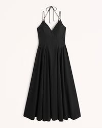 Strappy Plunge Corset Maxi Dress | Abercrombie & Fitch (US)