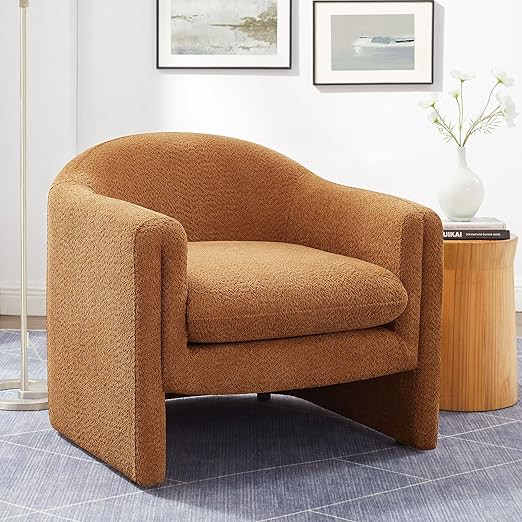 31.2" Accent Chair, Modern Upholstered Living Room Chairs, Comfy Single Sofa Chair for Bedroom, O... | Amazon (US)