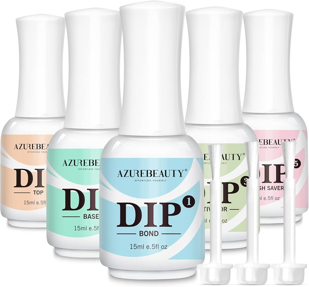 5+3 Pcs Dipping Powder Liquid Set- 15ml Large Capacity Dip Powder Base & Top, Bond, Activator, Br... | Amazon (US)