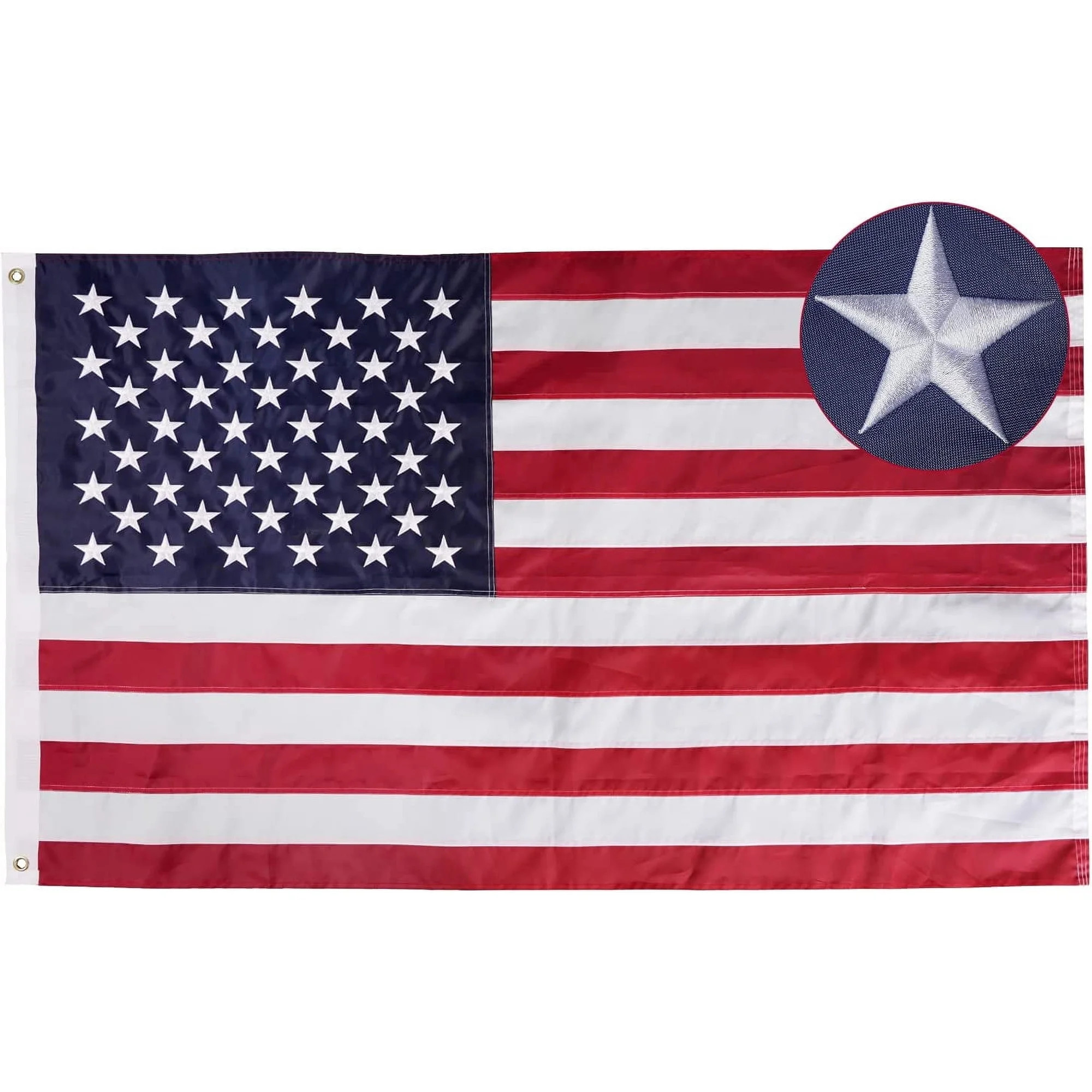 TOPFLAGS American Flag, American Flags 3x5 for Outside, USA US Flag, Deluxe Embroidered Stars, He... | Walmart (US)