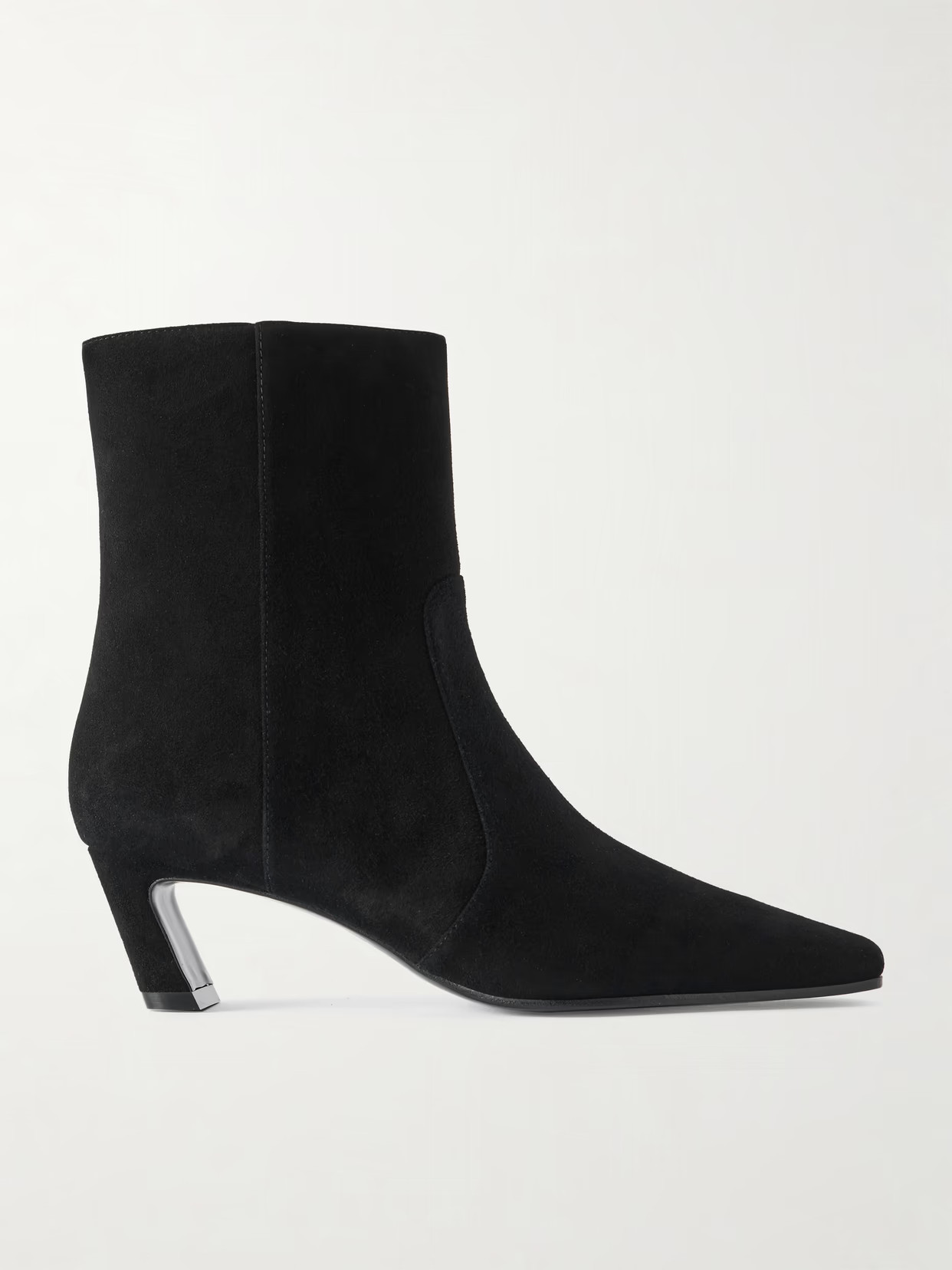 Stuart Weitzman - Stassi Suede Ankle Boots - Black | NET-A-PORTER (US)
