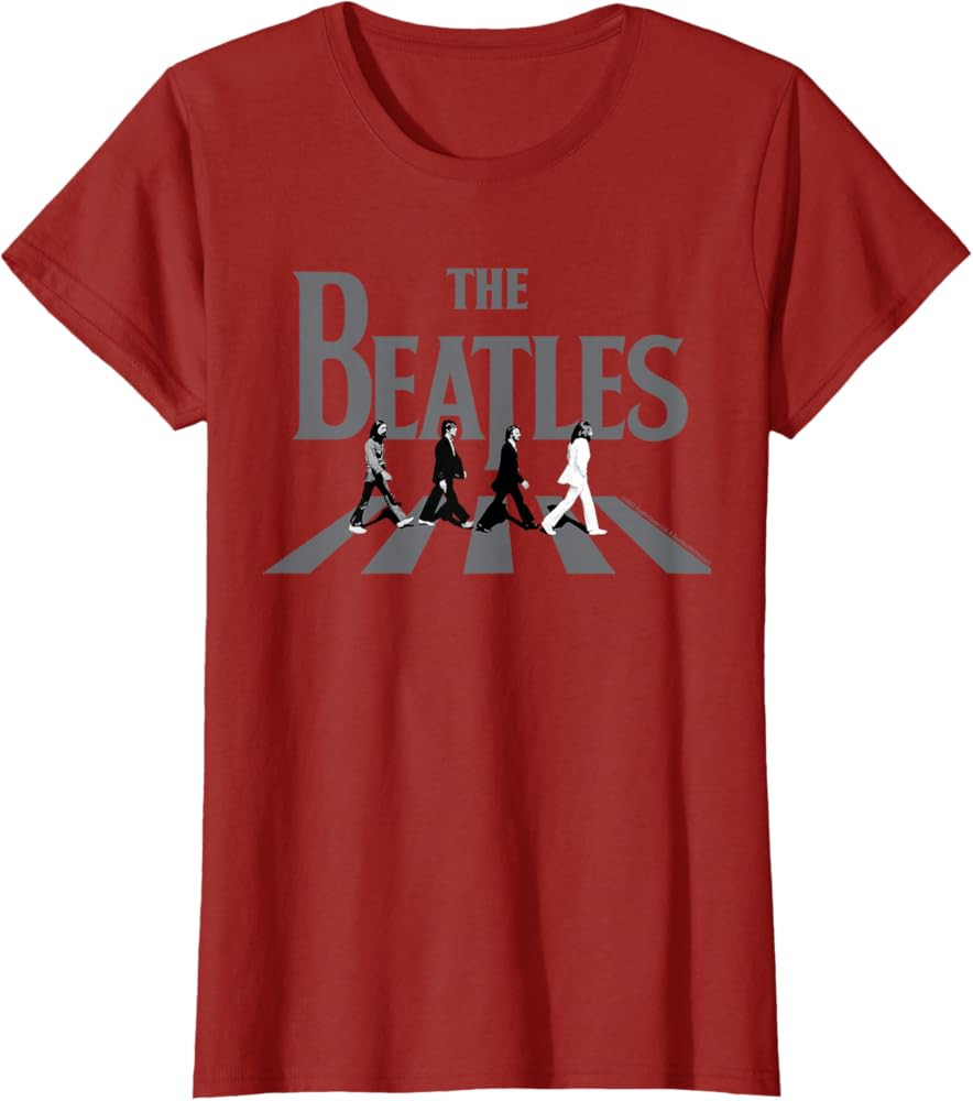 The Beatles - Abbey Road Greyscale Album Cover T-Shirt | Amazon (US)