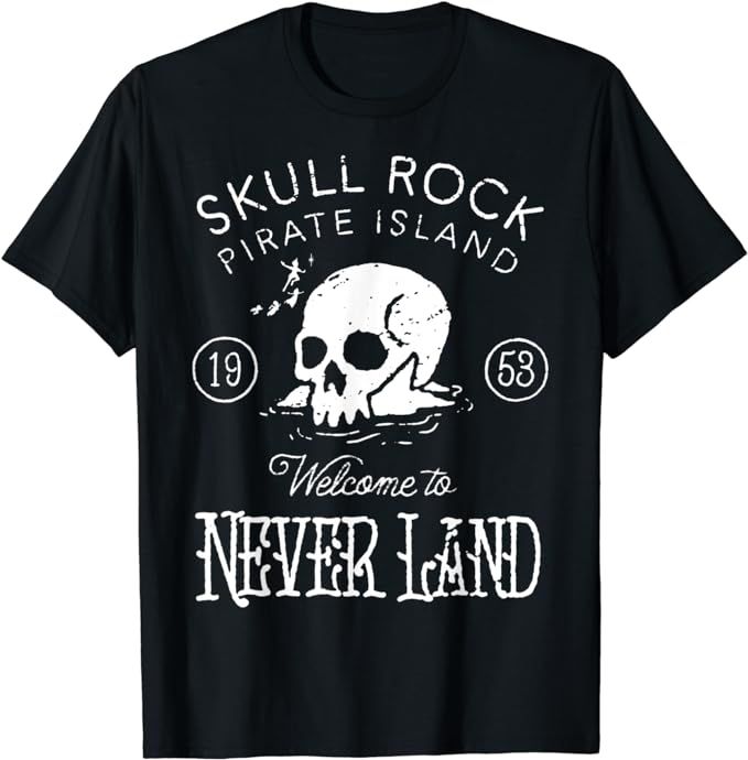 Disney Peter Pan Skull Rock Vintage Graphic T-Shirt T-Shirt | Amazon (US)