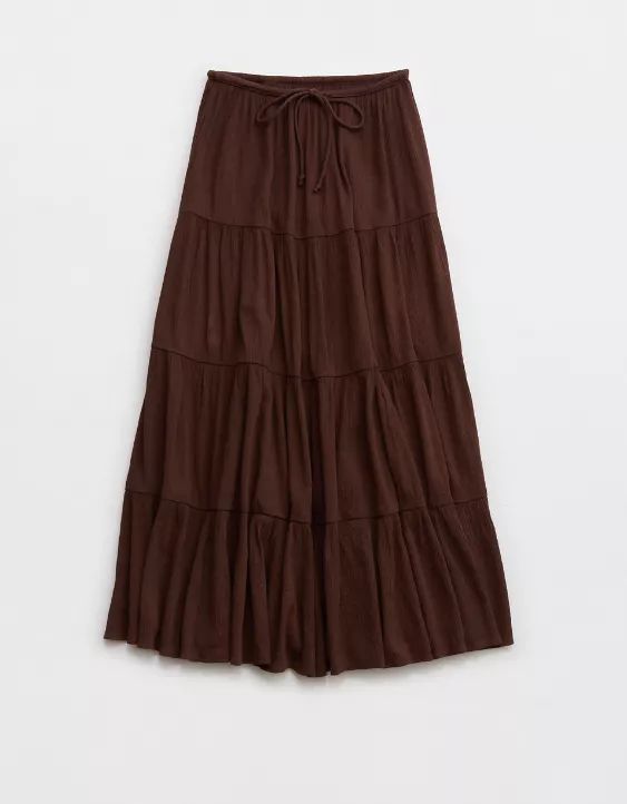 Aerie Beach Club Tiered Maxi Skirt | American Eagle Outfitters (US & CA)