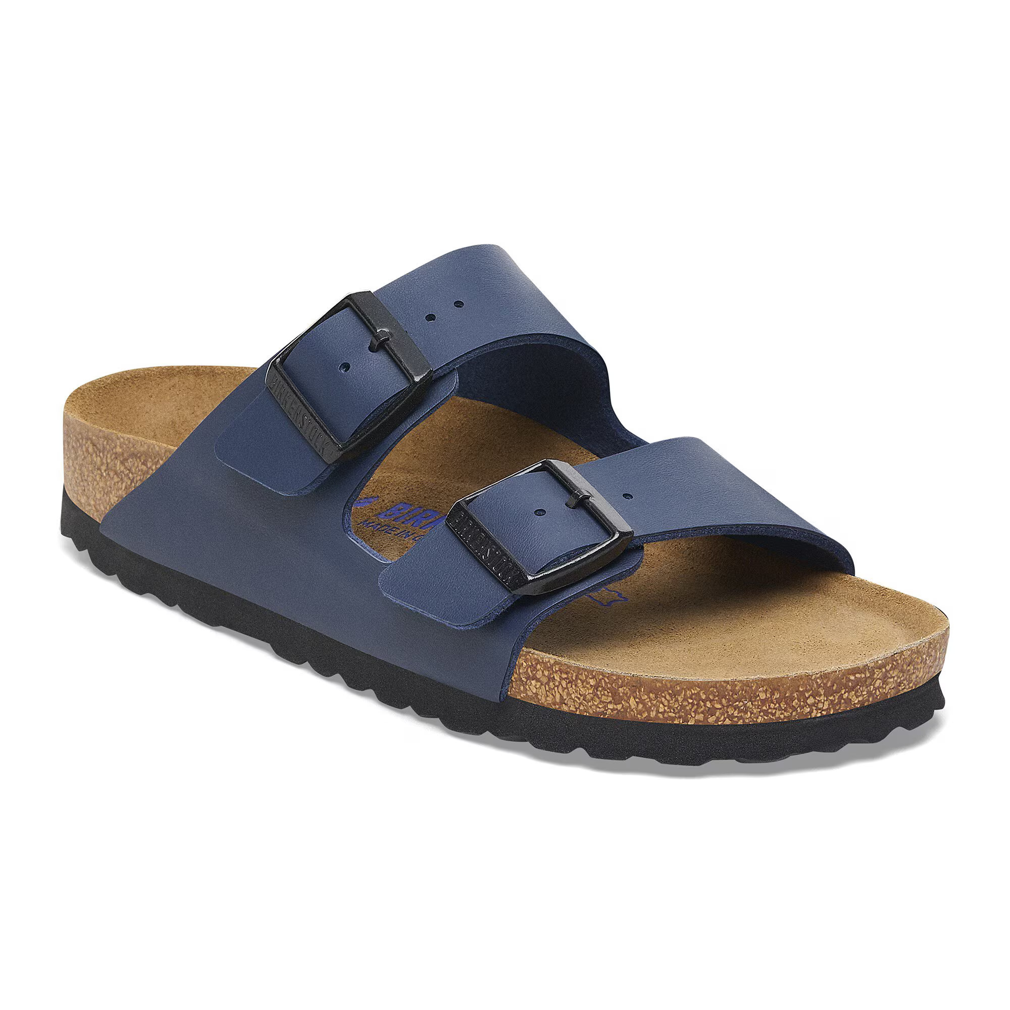 Arizona Soft Footbed Birko-Flor Blue Two-Strap Sandals | Birkenstock USA