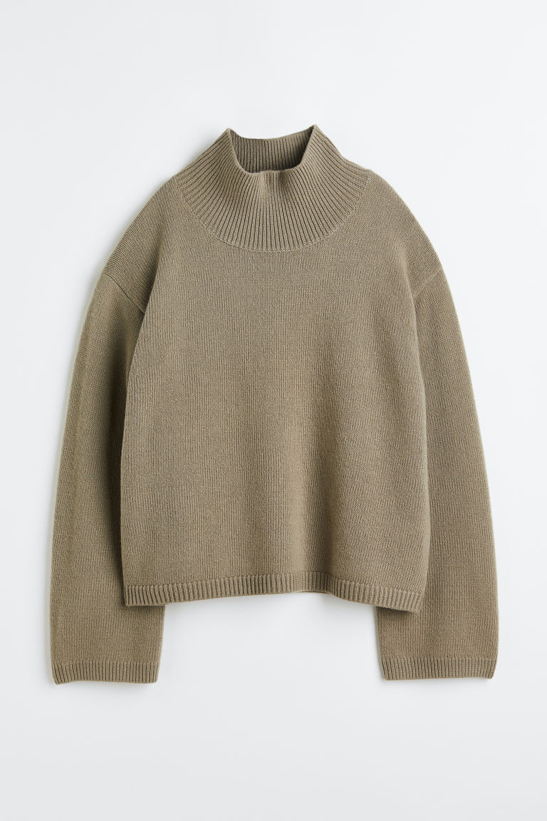 H & M - Oversized Cashmere-blend Sweater - Green | H&M (US + CA)