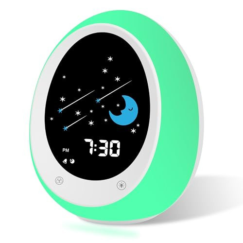 BUTTING Kids Alarm Clock, Toddler Sleep Training Clock with Sun & Moon, Sound Machine, Night Light, Ok to Wake Alarm Clock for Children | Amazon (US)