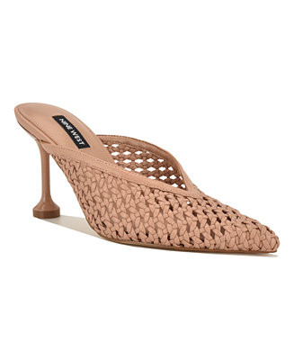 Women's Grasso Woven Tapered Heel Dress Mules | Macy's