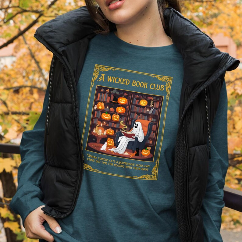 Retro Ghost Reading Book Sweatshirt, Librarian Ghost Halloween, Halloween Teacher Sweatshirt, Hal... | Etsy (US)