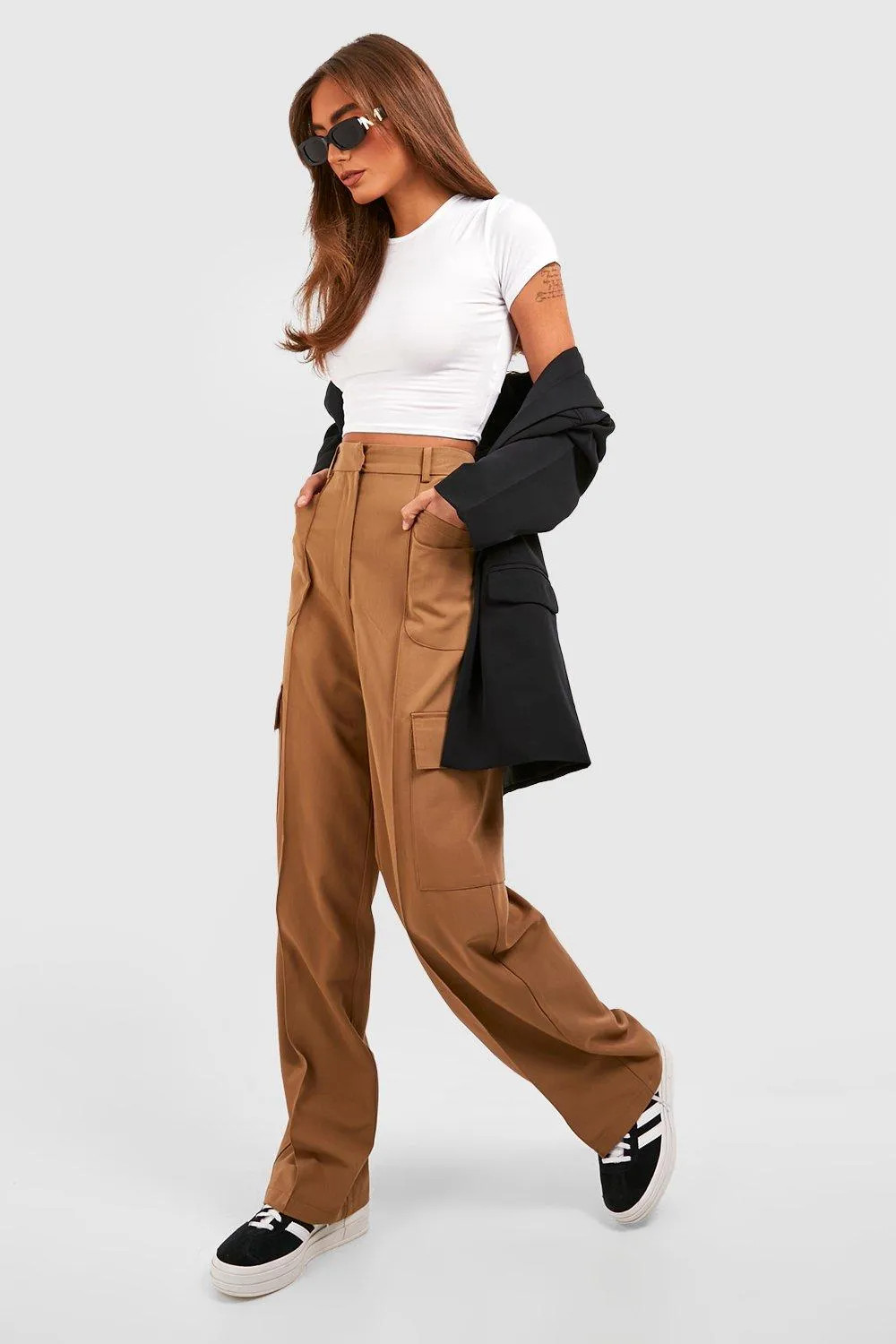 Tops | Basic Short Sleeve Crew Neck Crop Top | boohoo | Boohoo.com (UK & IE)